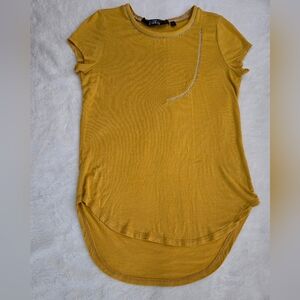 Short Sleeved Gold Top